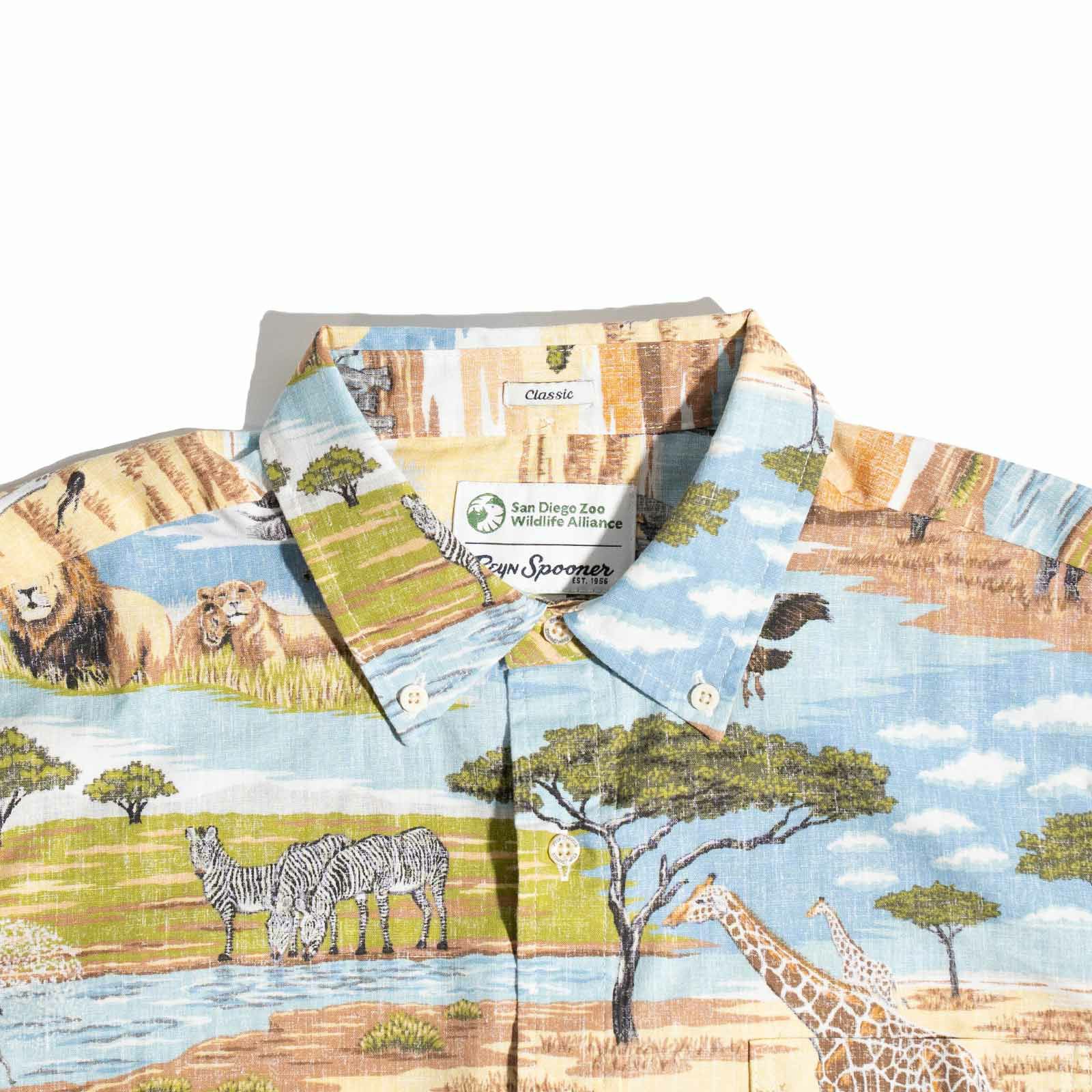 レインスプーナーREYNSPOONERアフリカンサバンナ半袖アロハシャツ