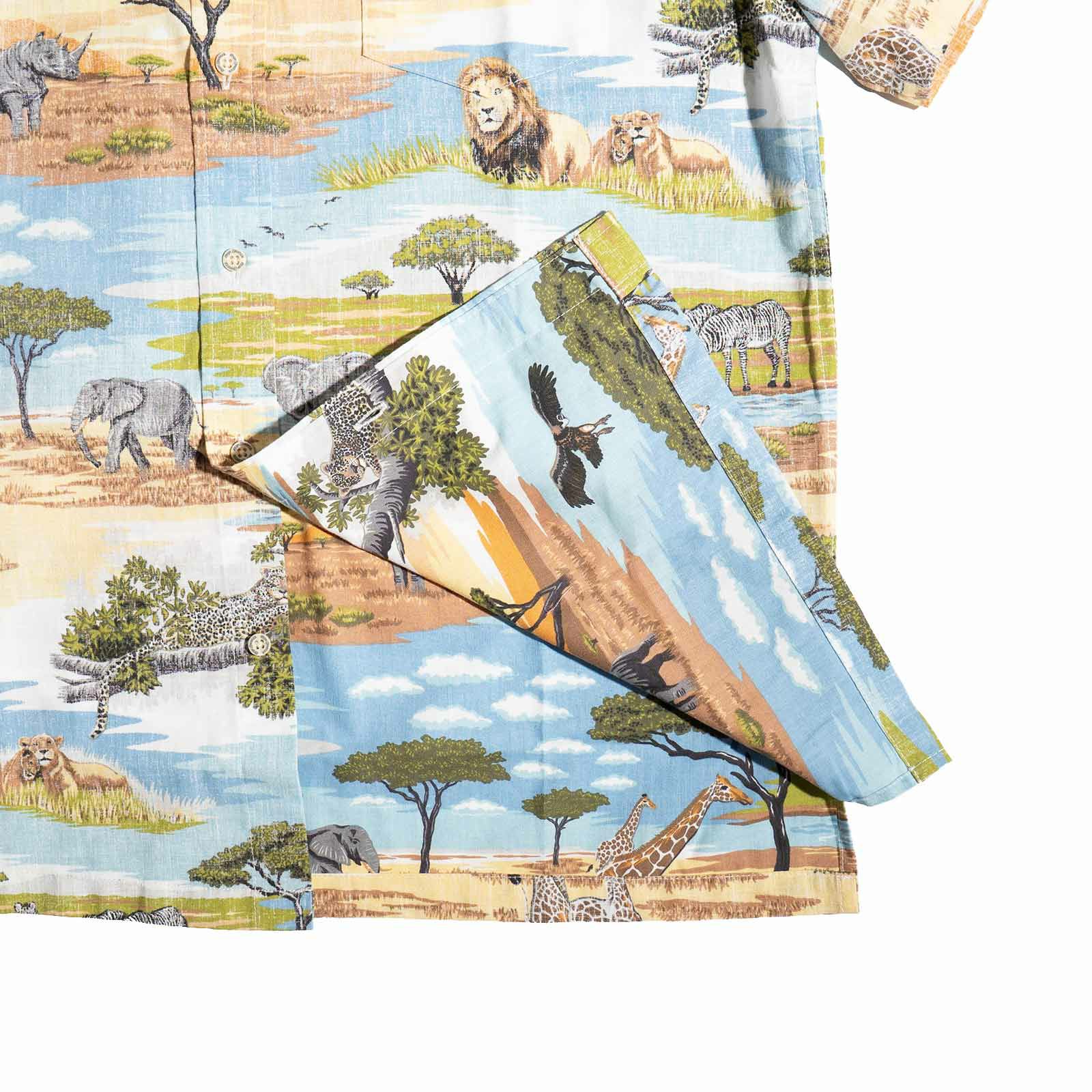 レインスプーナーREYNSPOONERアフリカンサバンナ半袖アロハシャツ