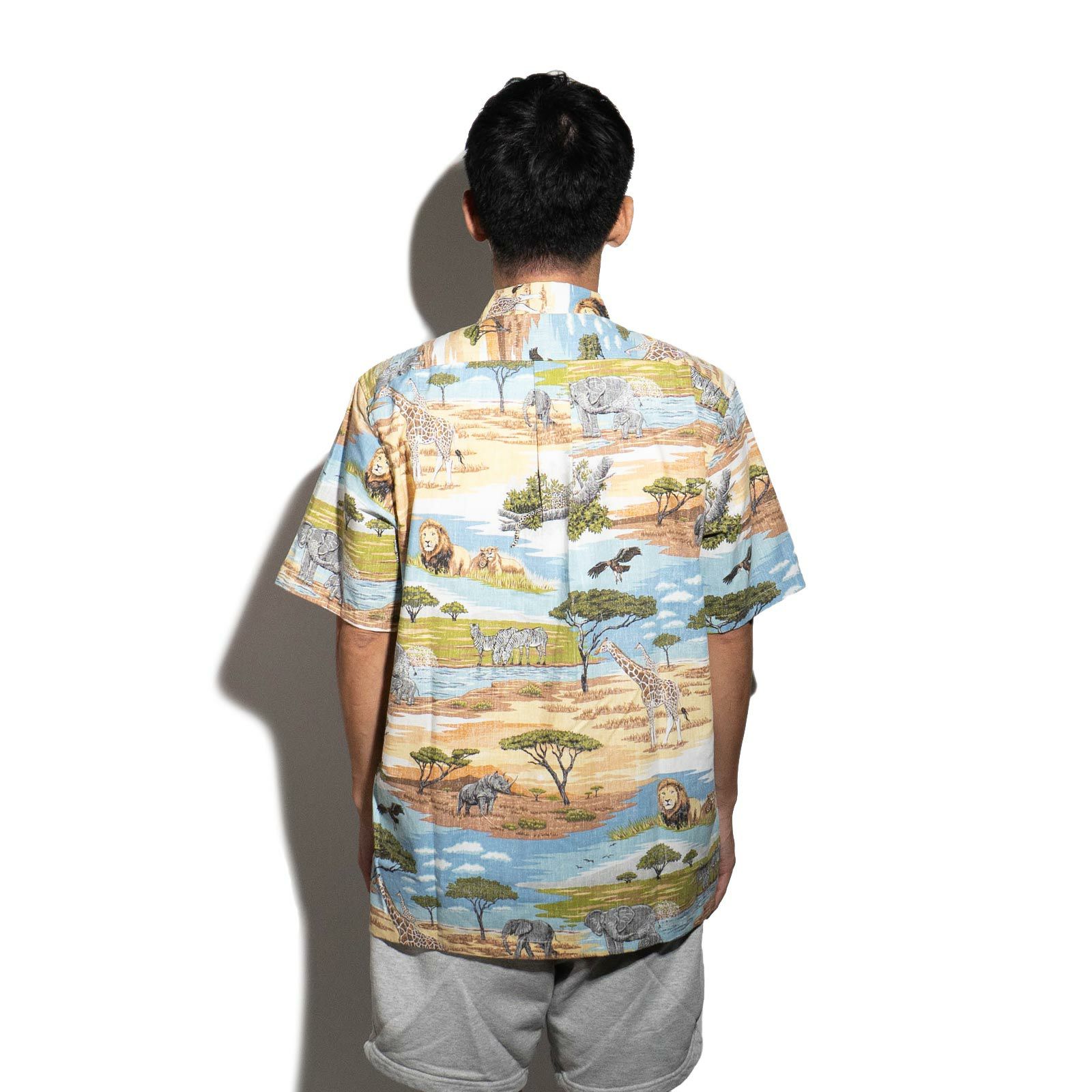 レインスプーナーREYNSPOONERアフリカンサバンナ半袖アロハシャツ