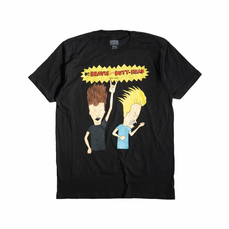 アメリカンクラシックスAMERICANCLASSICSアニメTシャツビーバス＆バットヘッドロッキンアウト
