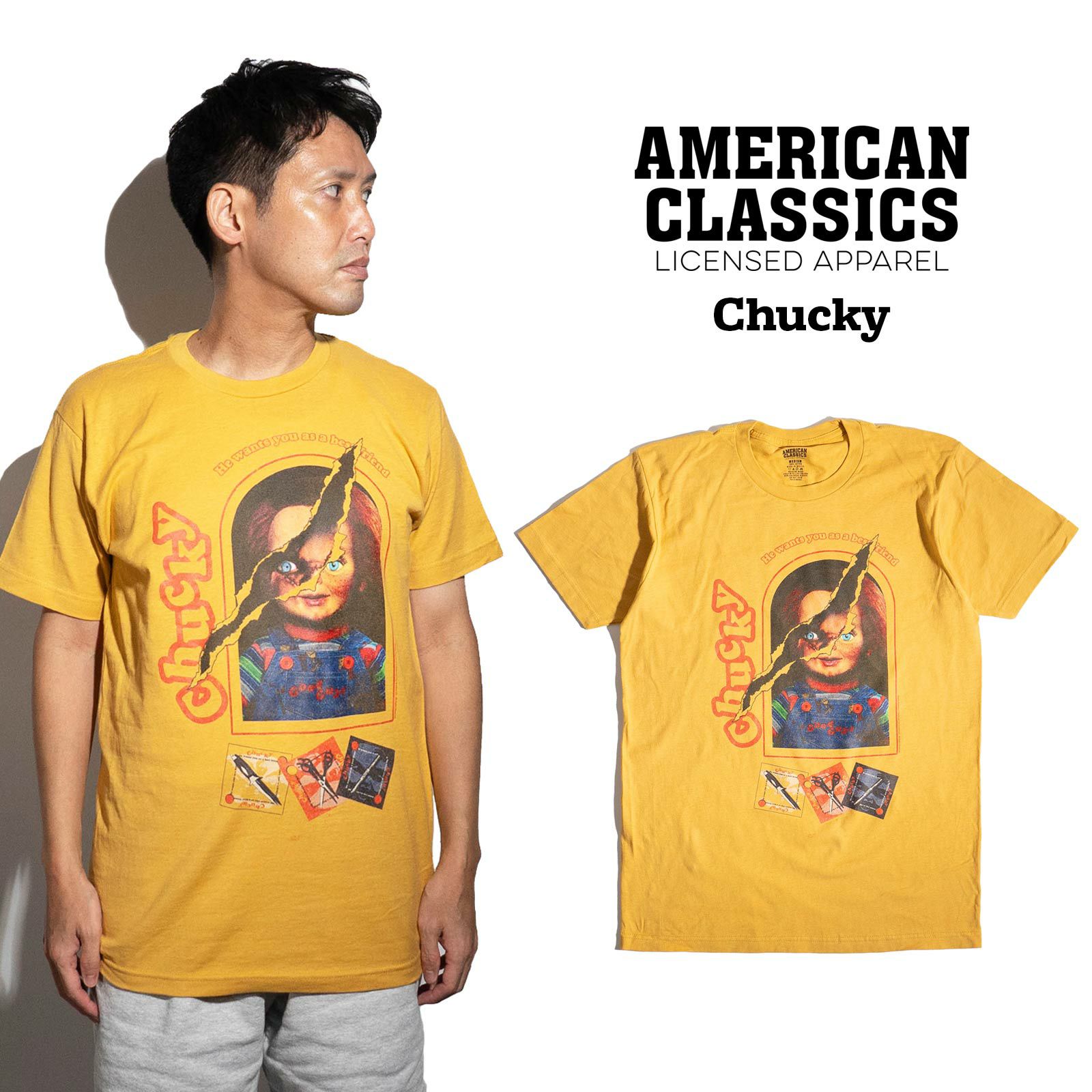 アメリカンクラシックスAMERICANCLASSICSムービーTシャツチャイルドプレイチャッキー