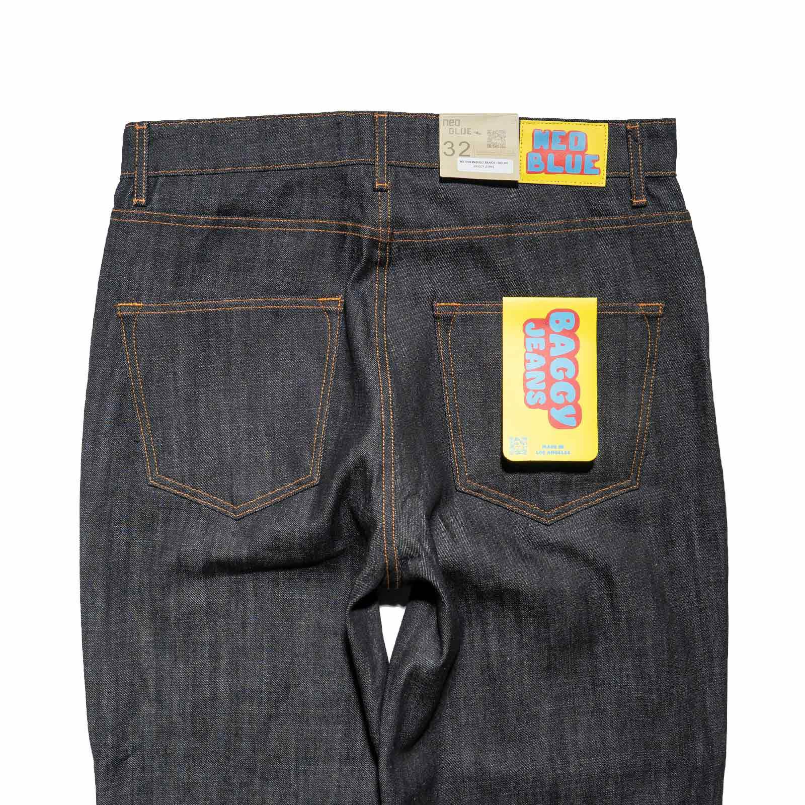 NEOBLUEバギージーンズインディゴブラックNX-558