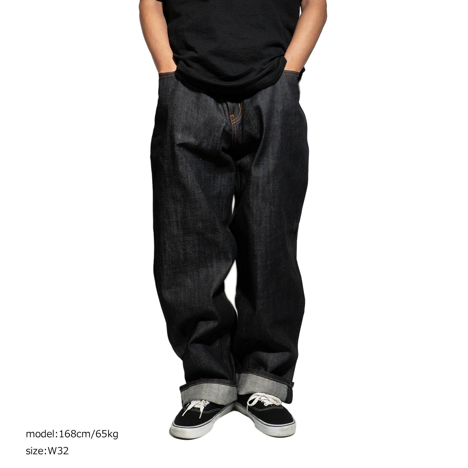 NEOBLUEバギージーンズインディゴブラックNX-558