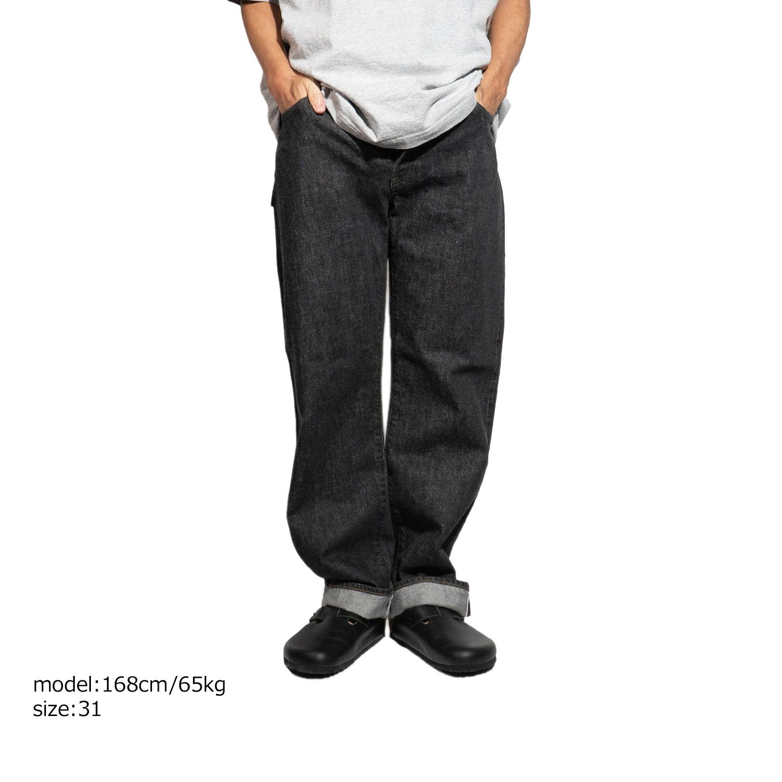 オーセンAUTHENヴィンテージストレートレッグブラックユーズドAUT-076B-054