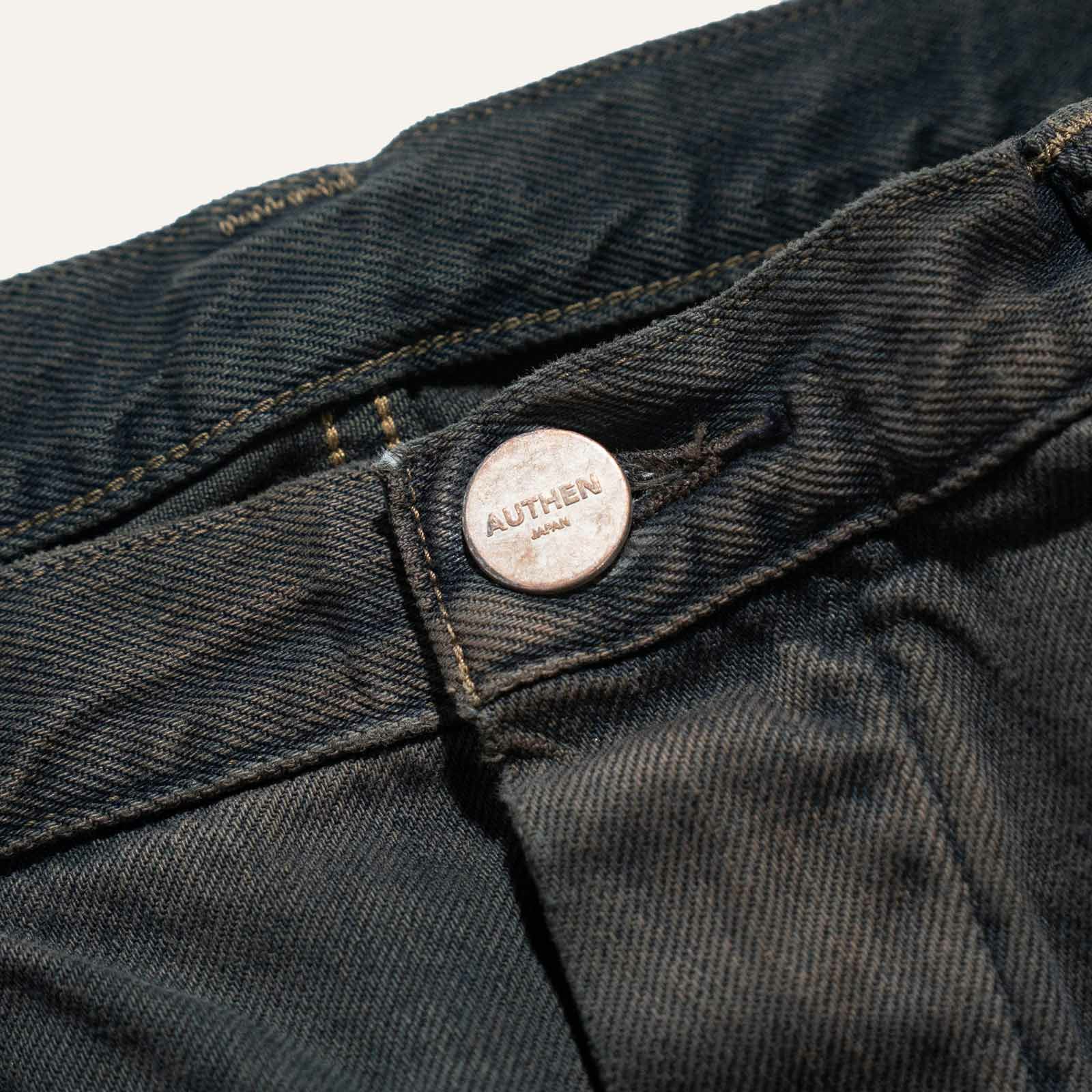 オーセンAUTHENヴィンテージワイドレッグオーバーダイブラックAUT-077-107