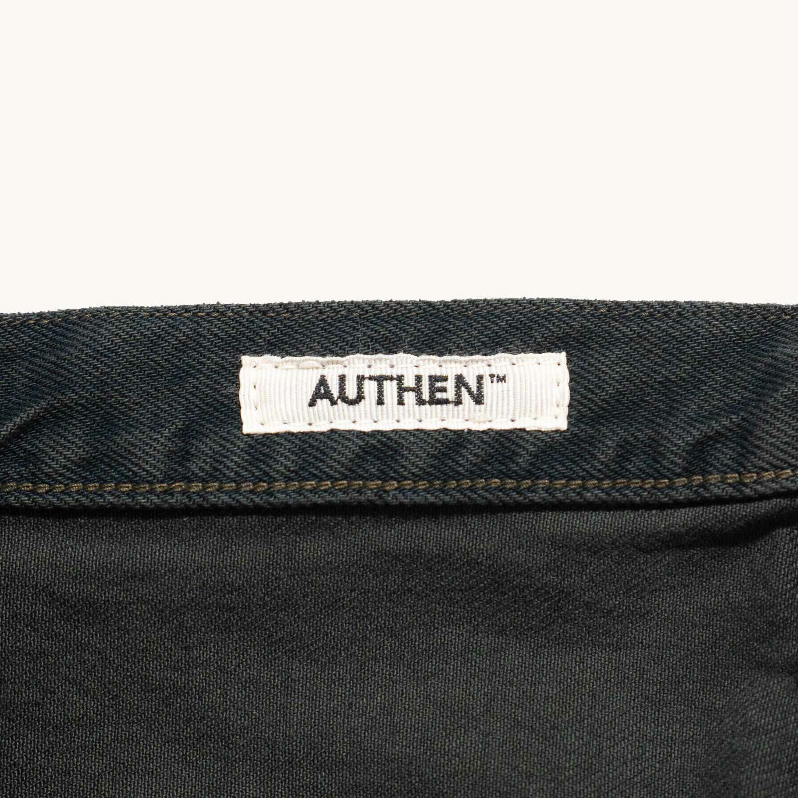 オーセンAUTHENヴィンテージワイドレッグオーバーダイブラックAUT-077-107