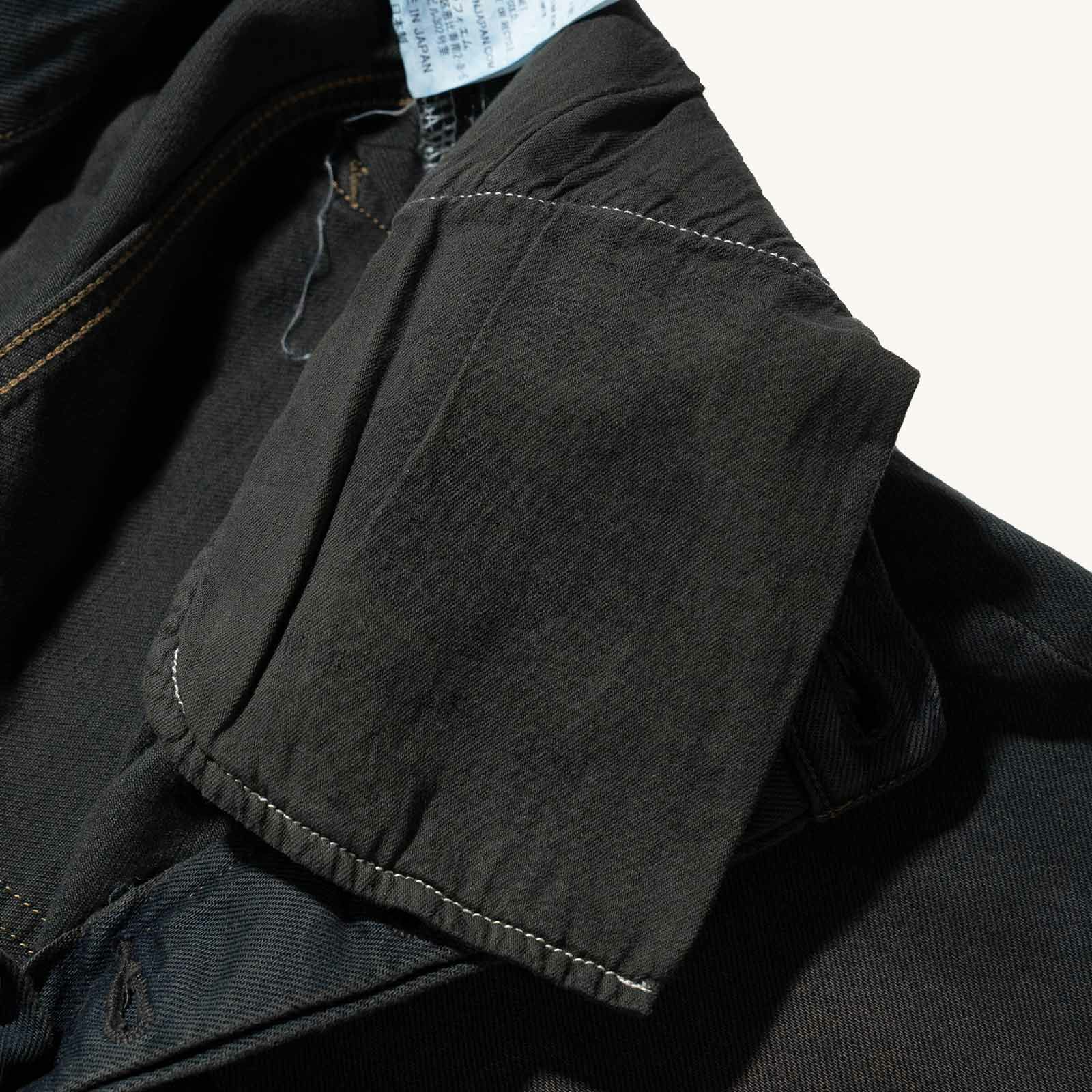 オーセンAUTHENヴィンテージワイドレッグオーバーダイブラックAUT-077-107