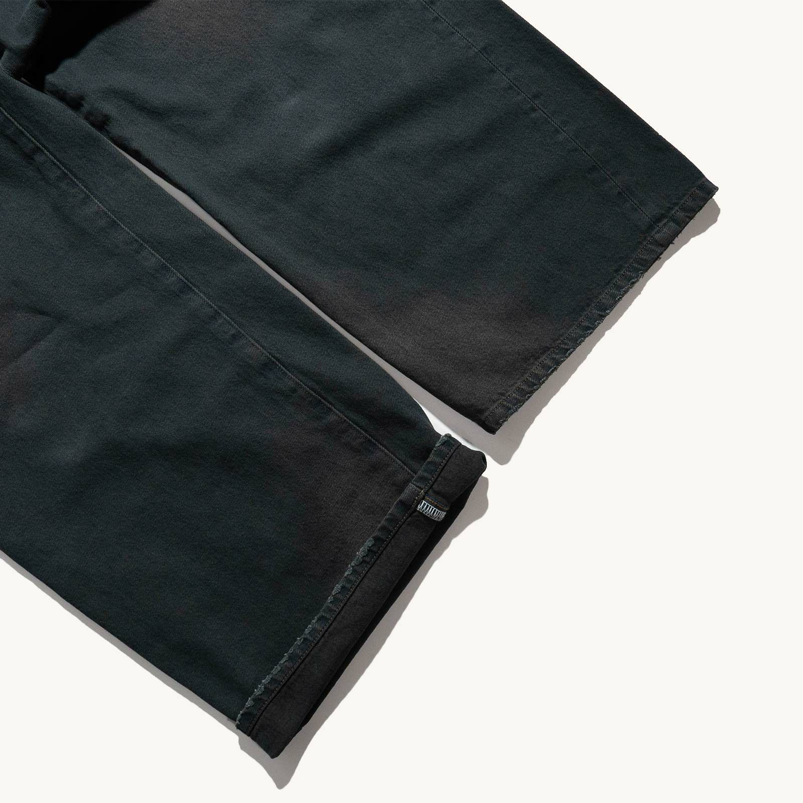 オーセンAUTHENヴィンテージワイドレッグオーバーダイブラックAUT-077-107