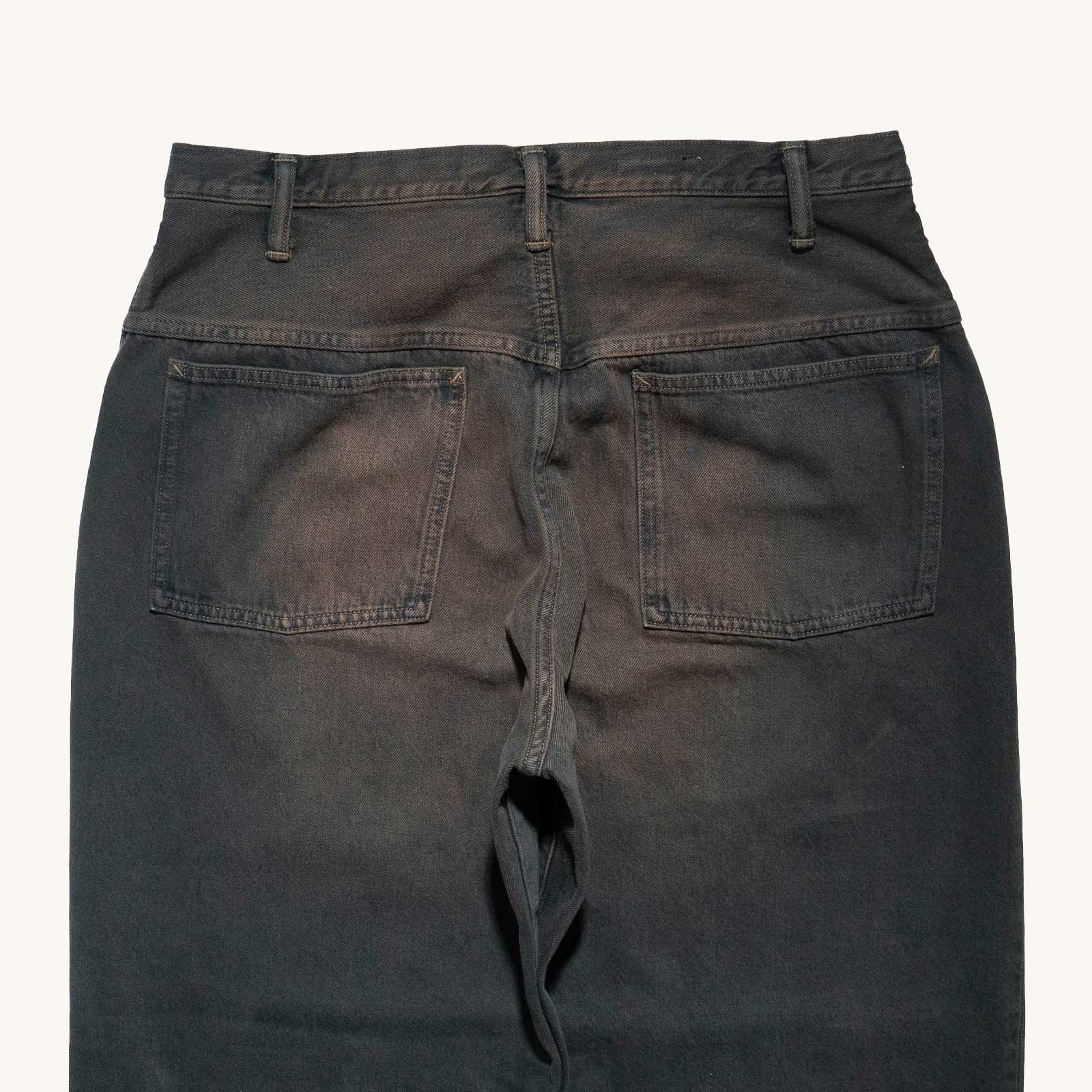 オーセンAUTHENヴィンテージワイドレッグオーバーダイブラックAUT-077-107