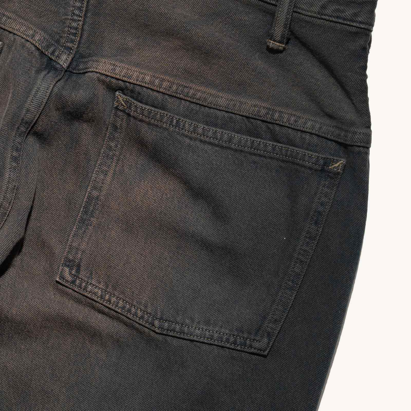 オーセンAUTHENヴィンテージワイドレッグオーバーダイブラックAUT-077-107