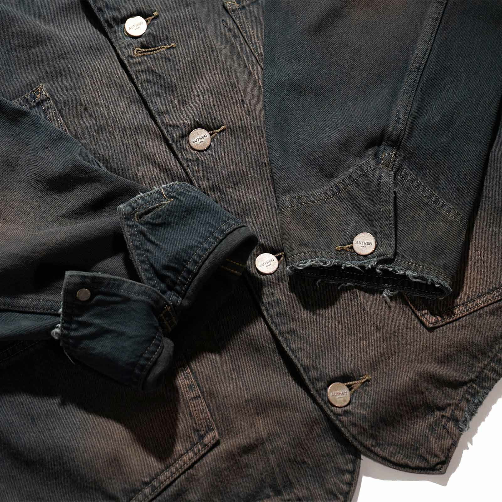 オーセンAUTHENヴィンテージエンジニアジャケットオーバーダイブラックAUT-094-107