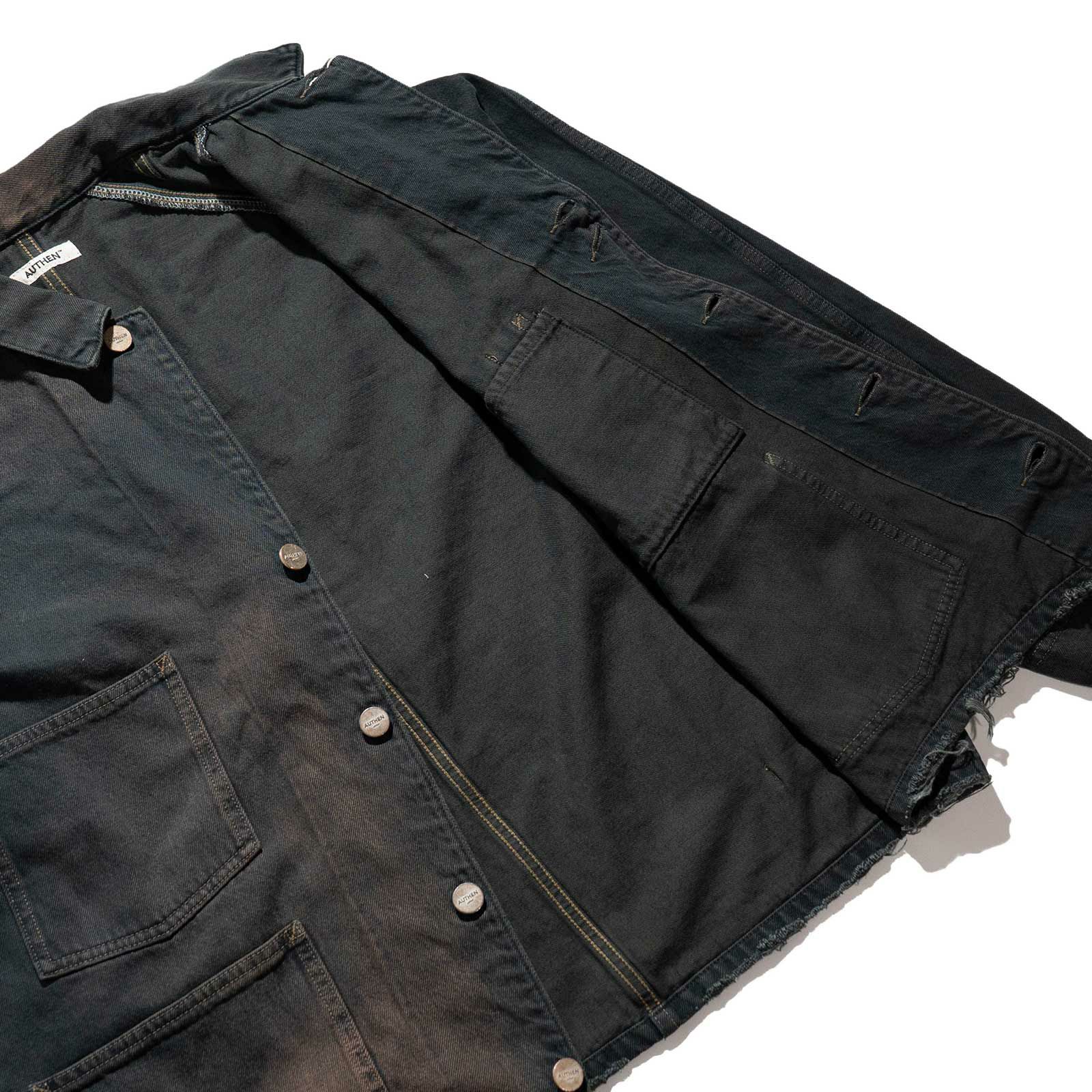 オーセンAUTHENヴィンテージエンジニアジャケットオーバーダイブラックAUT-094-107