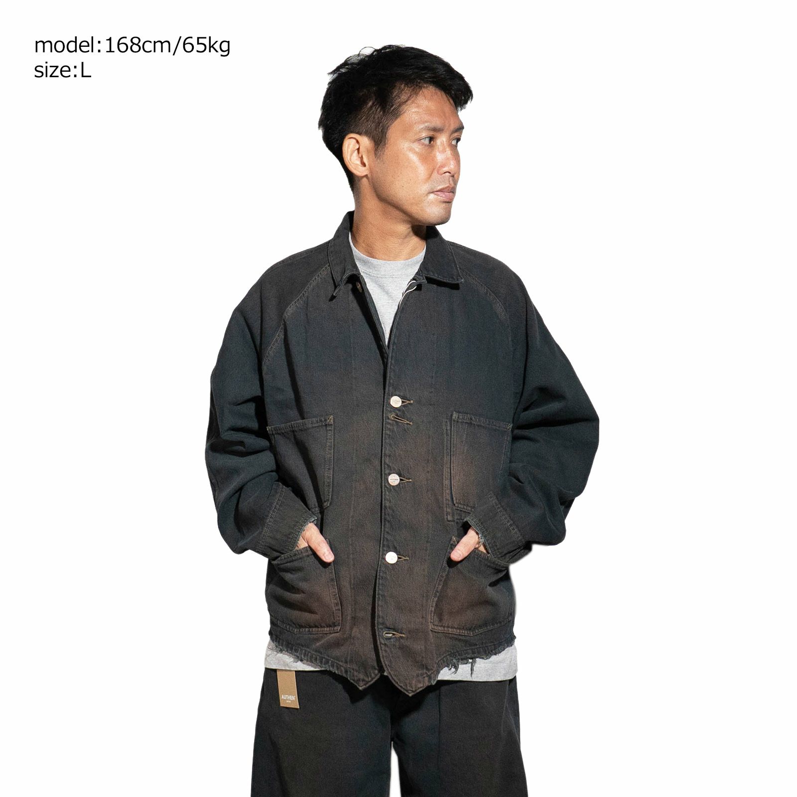 オーセンAUTHENヴィンテージエンジニアジャケットオーバーダイブラックAUT-094-107