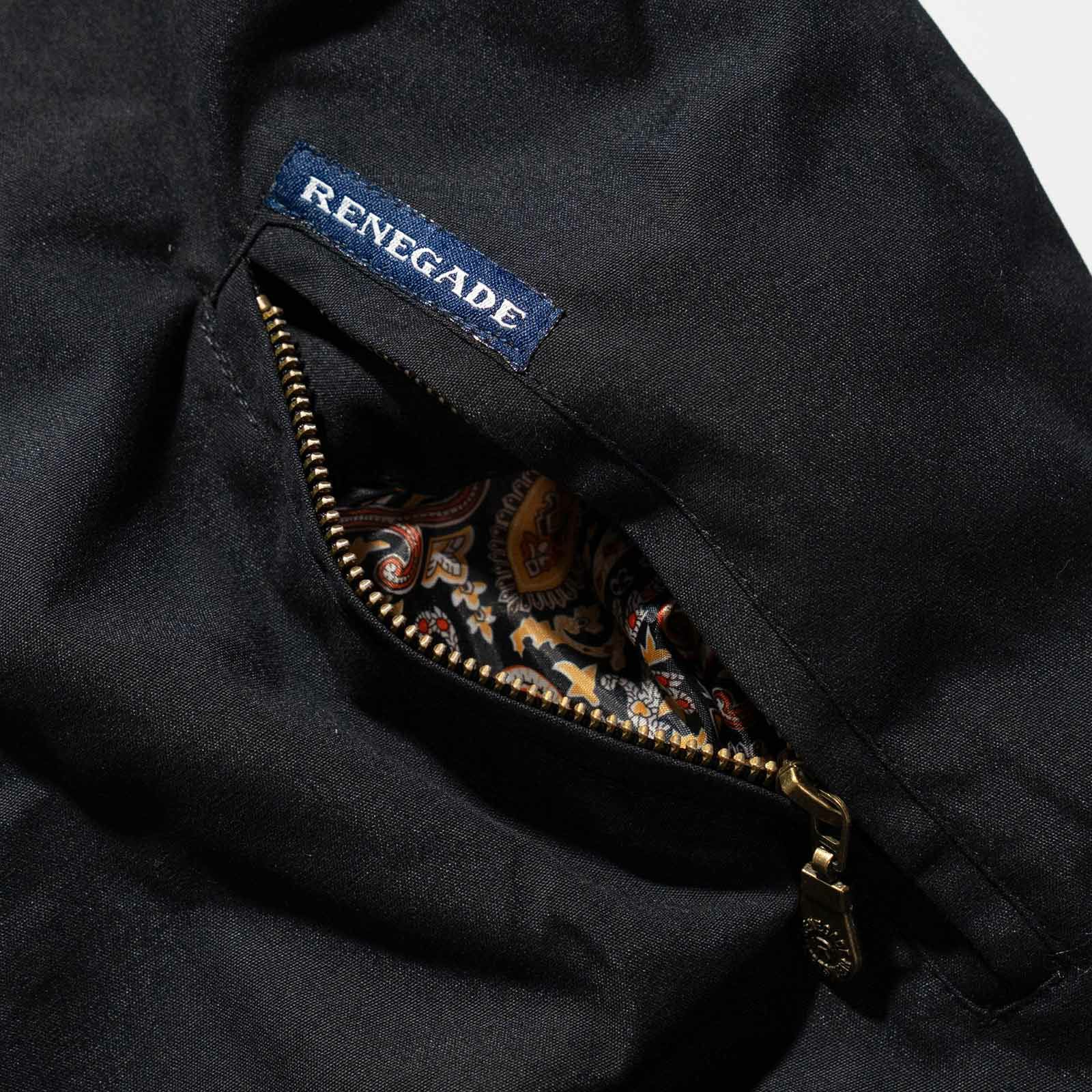 レネゲードスポーツウエアRENEGADEsportswearパデッドナイロンラインドダービージャケット