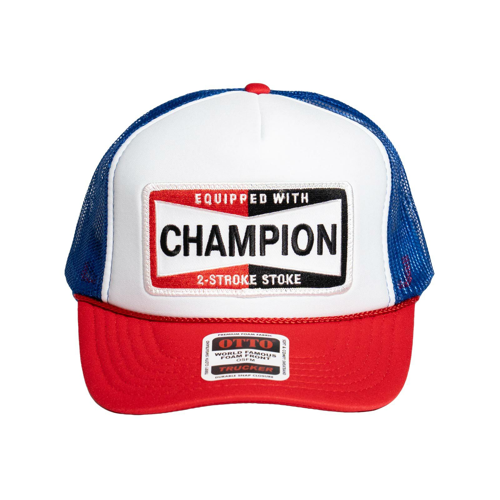 ウィービッグモトWEBIGMOTOCO.チャンピオンピットクルーカーブドビルパッチキャップ