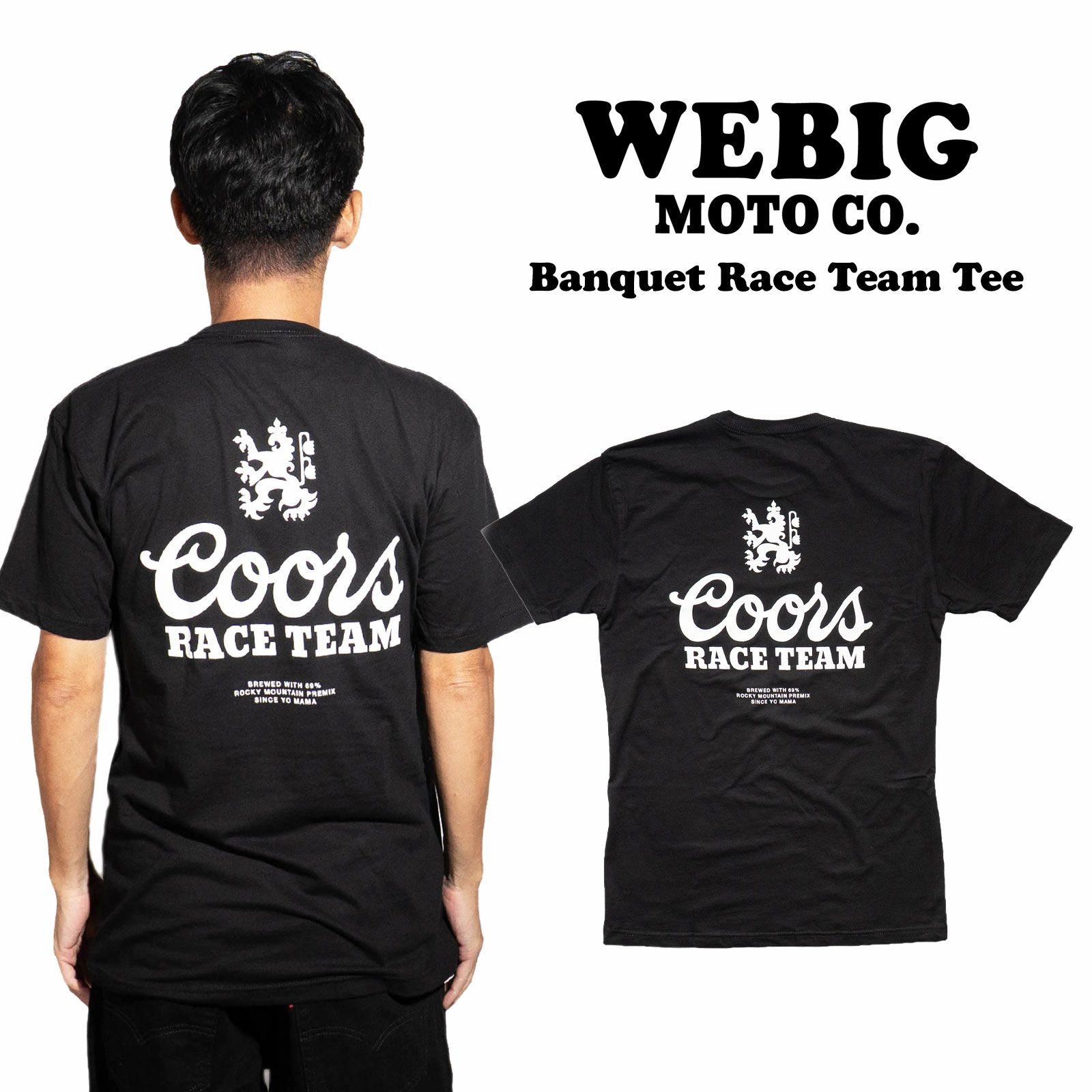 ウィービッグモトWEBIGMOTOCO.バンケットレースチームTシャツ