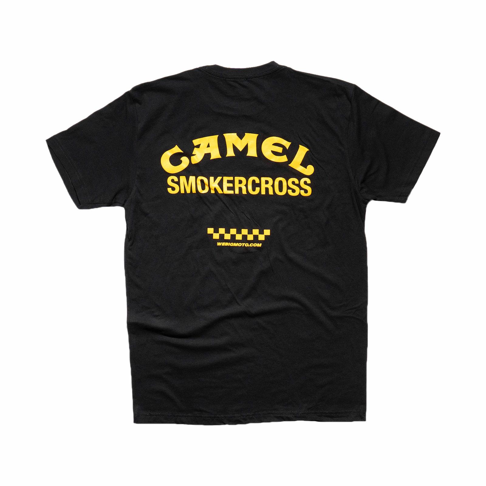 ウィービッグモトWEBIGMOTOCO.キャメルスモーカークロスTシャツ