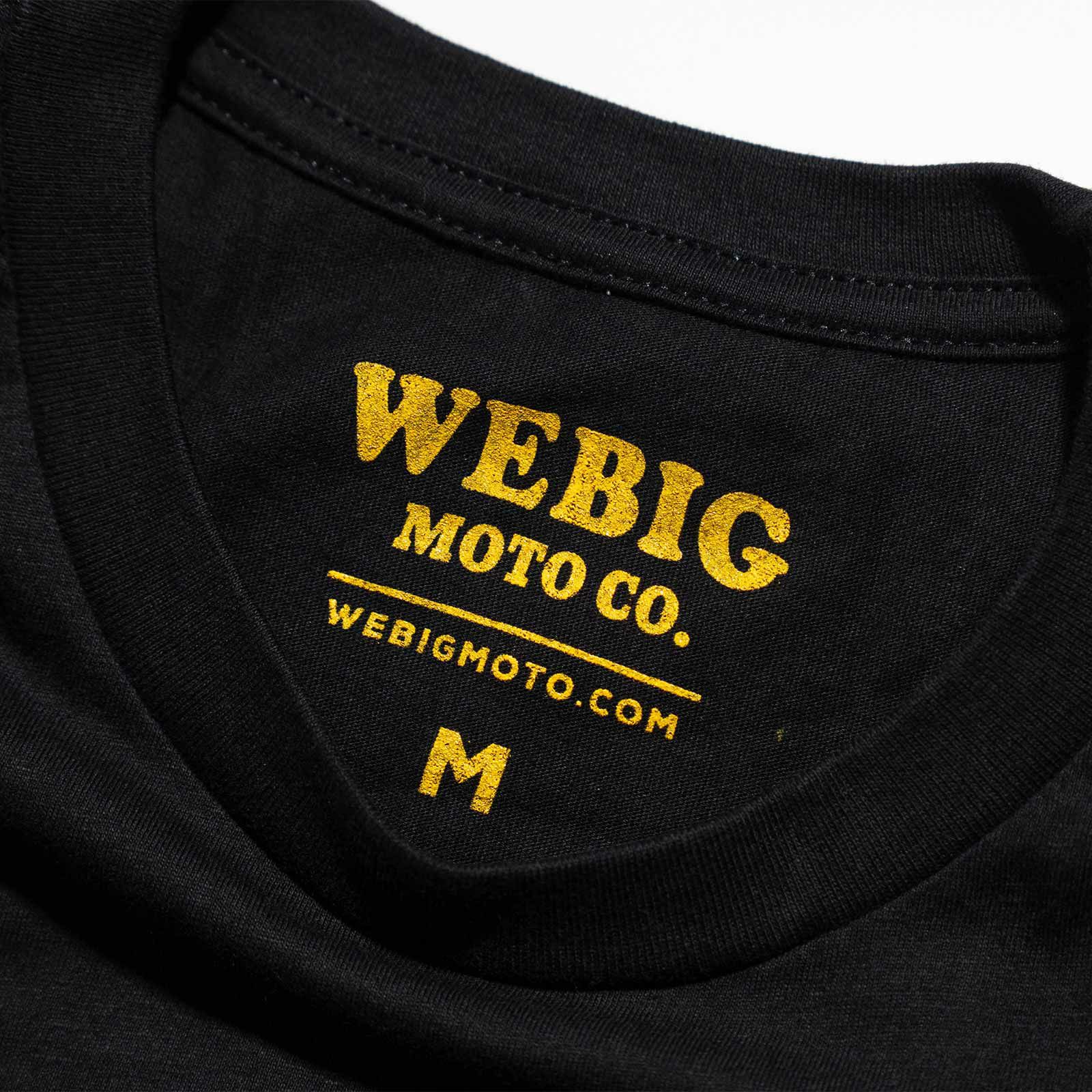 ウィービッグモトWEBIGMOTOCO.キャメルスモーカークロスTシャツ