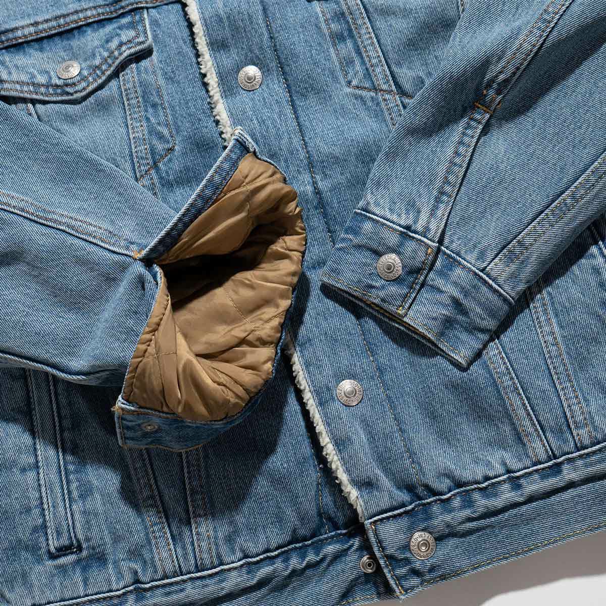 リーバイスLEVI'Sタイプ3シェルパトラッカージャケットライトストーンウォッシュ