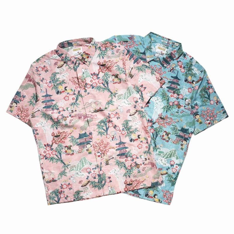 レインスプーナー×ピーナッツREYNSPOONERXPEANUTS半袖アロハシャツピーナッツインジャパン