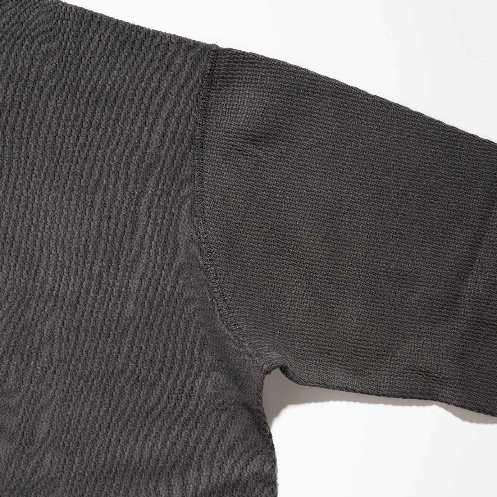 ヘルスニットHealthknit22024サーマルキングラッセルハニカムヘンリーネック長袖TシャツJalana別注ピグメントダイ