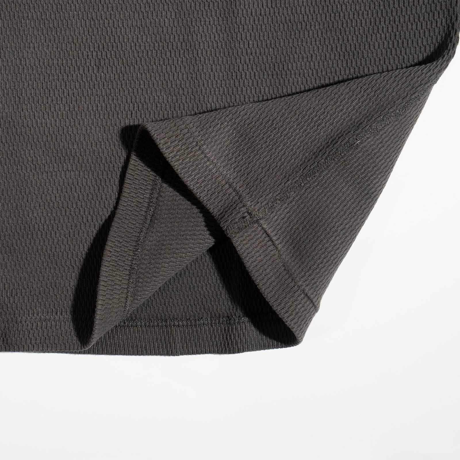 ヘルスニットHealthknit22024サーマルキングラッセルハニカムヘンリーネック長袖TシャツJalana別注ピグメントダイ