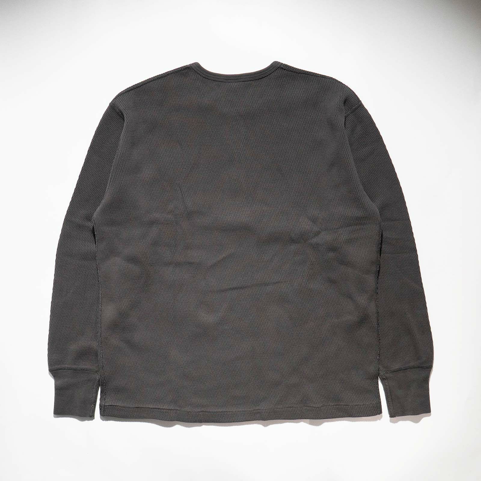 ヘルスニットHealthknit22024サーマルキングラッセルハニカムヘンリーネック長袖TシャツJalana別注ピグメントダイ