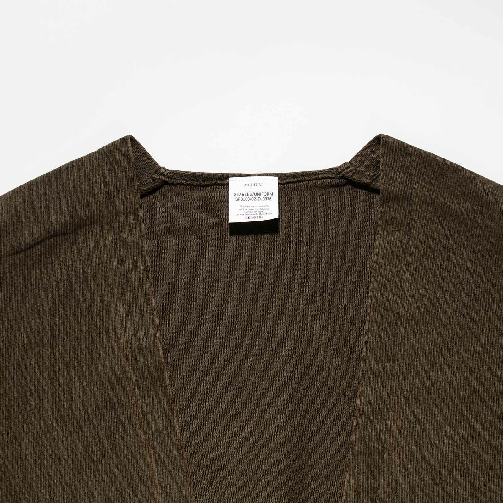 シービーズSEABEESピグメントコットンカーディガン