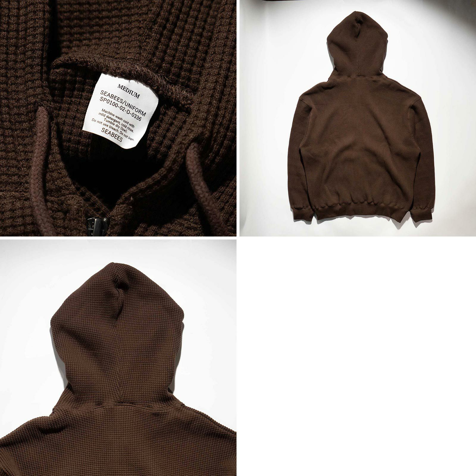 シービーズSEABEESヘビーウェイトサーマルフルジップフーディ