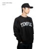 TEMPLEUNIVERSITYオフィシャルクルーネックカレッジスウェットチャンピオンリバースウィーブ