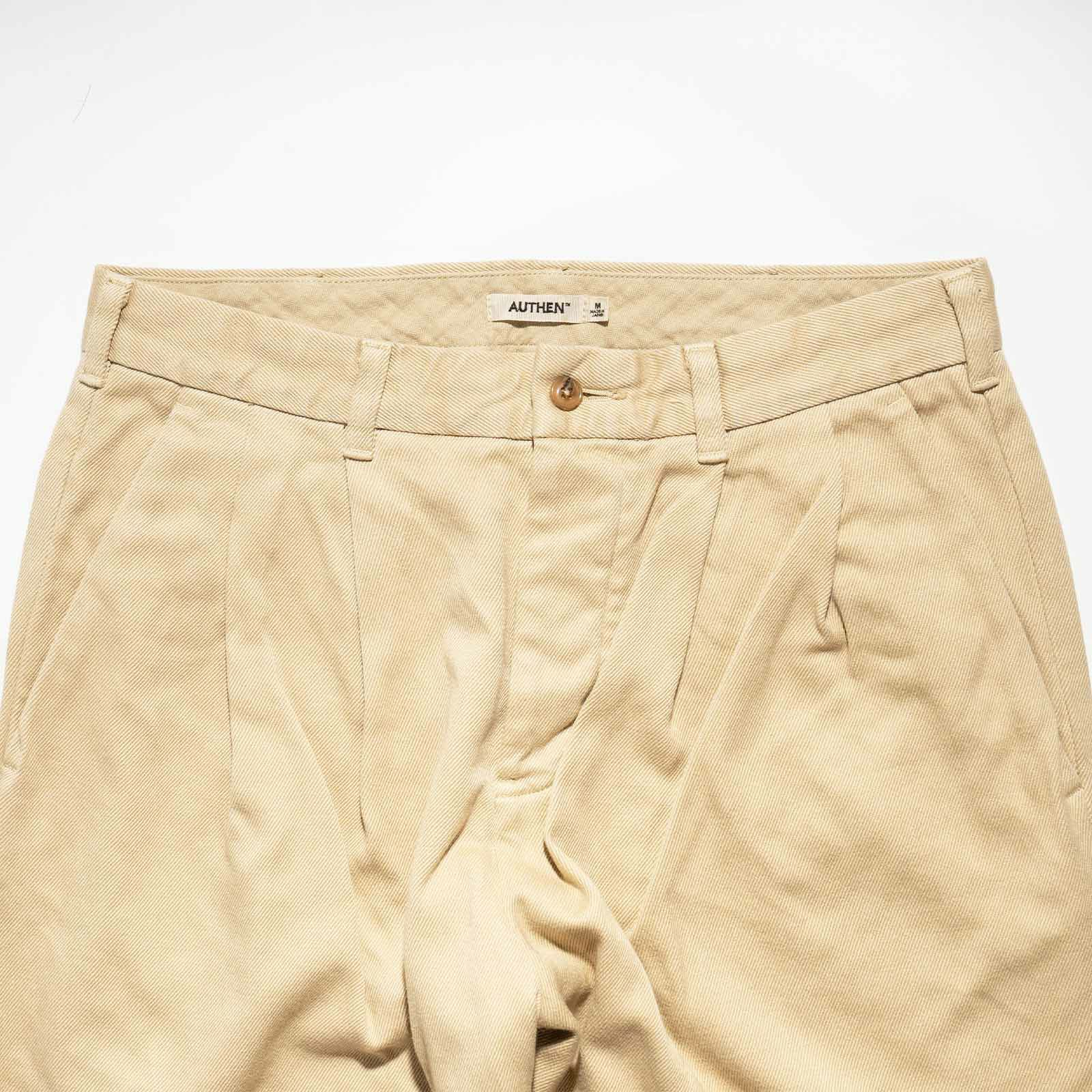 オーセンAUTHENシルクナイズドチノトラウザーズベージュAUT-109SN-006
