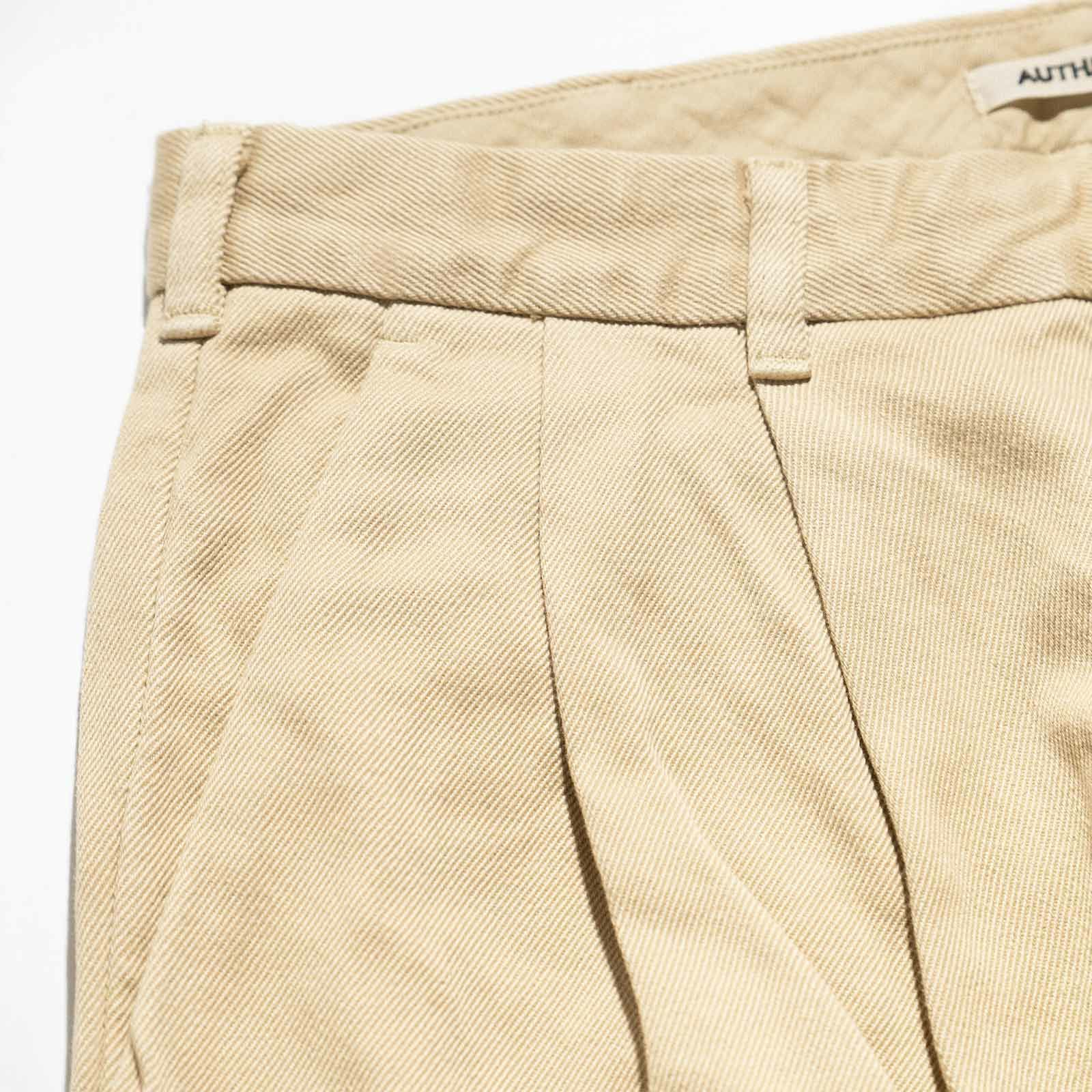 オーセンAUTHENシルクナイズドチノトラウザーズベージュAUT-109SN-006
