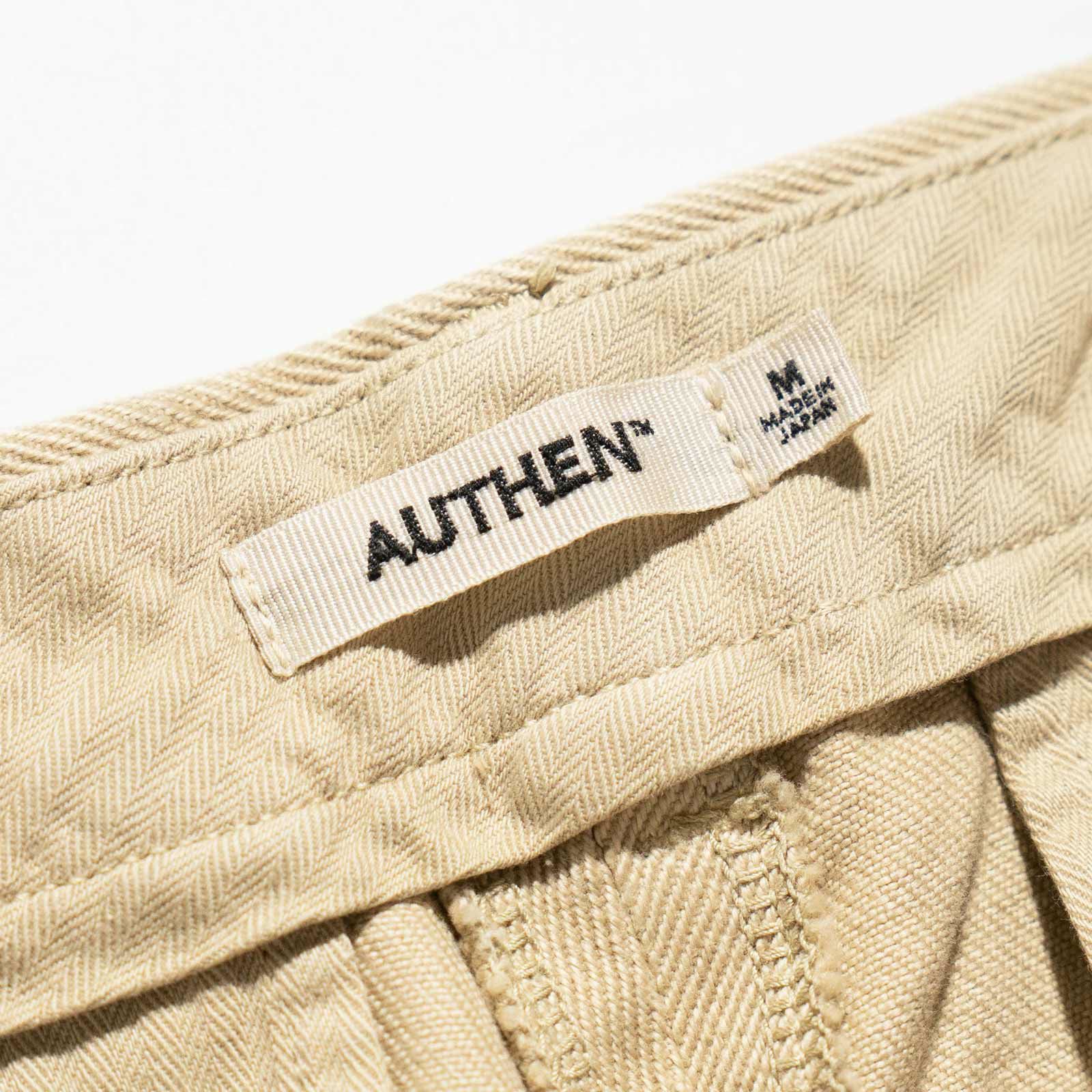 オーセンAUTHENシルクナイズドチノトラウザーズベージュAUT-109SN-006