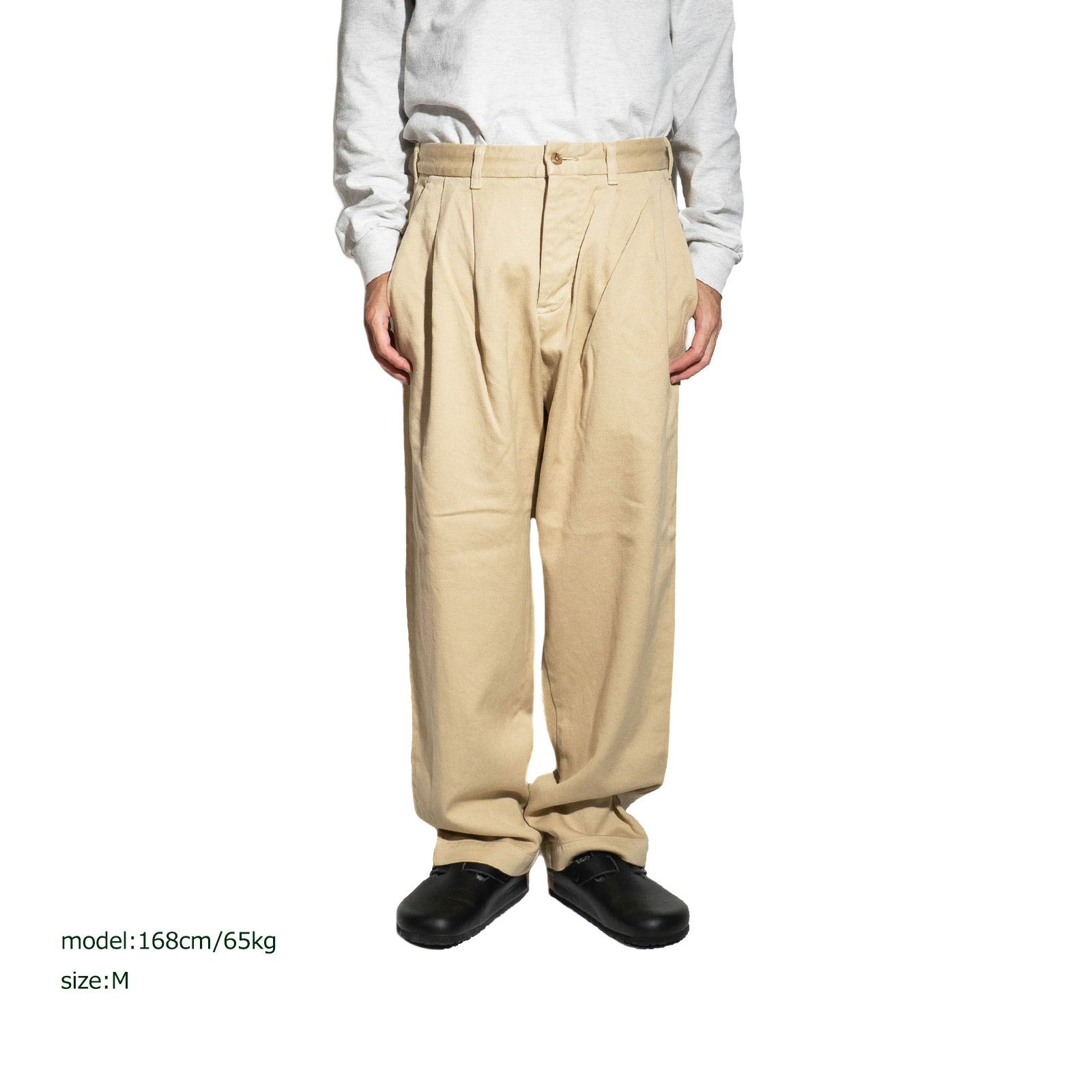 オーセンAUTHENシルクナイズドチノトラウザーズベージュAUT-109SN-006