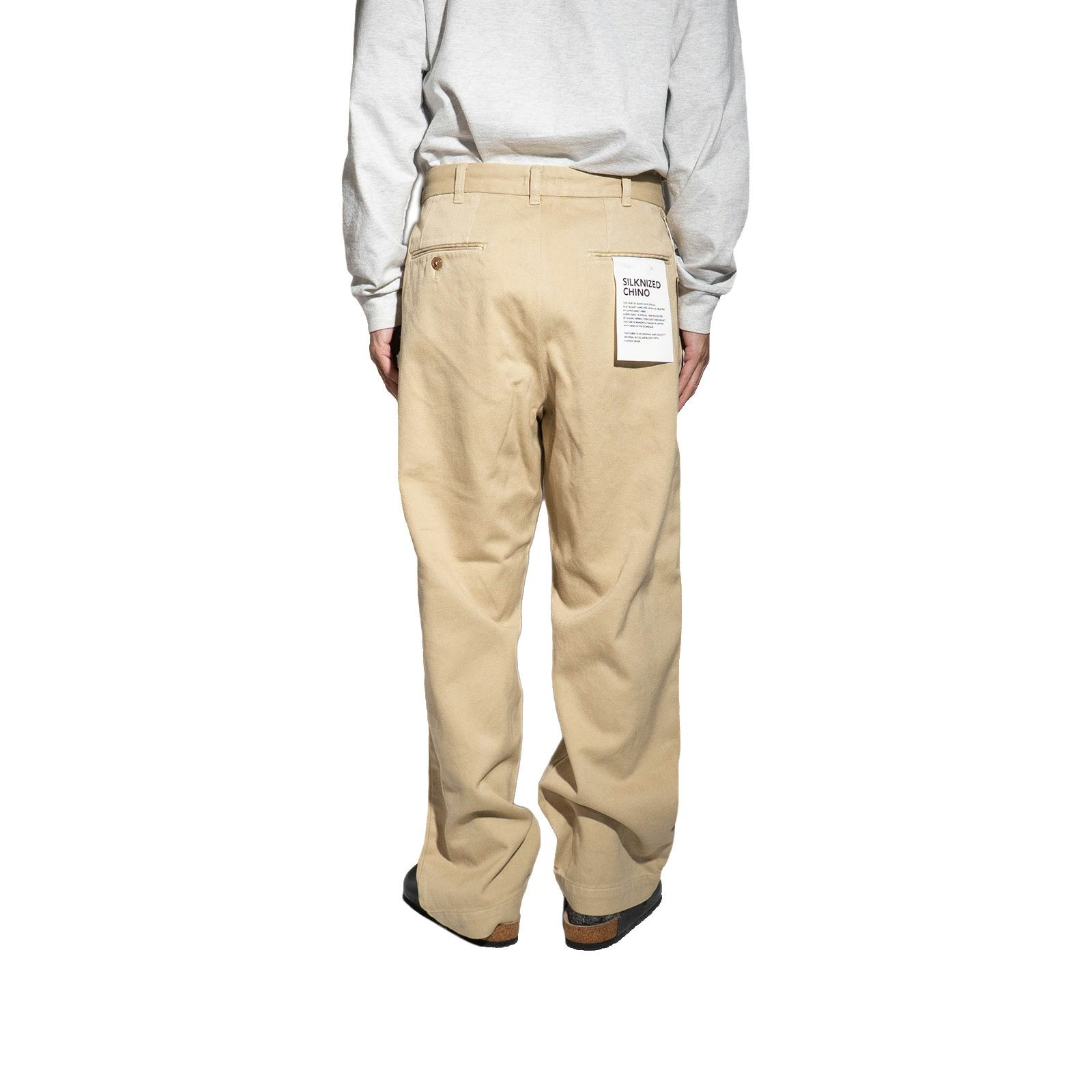 オーセンAUTHENシルクナイズドチノトラウザーズベージュAUT-109SN-006