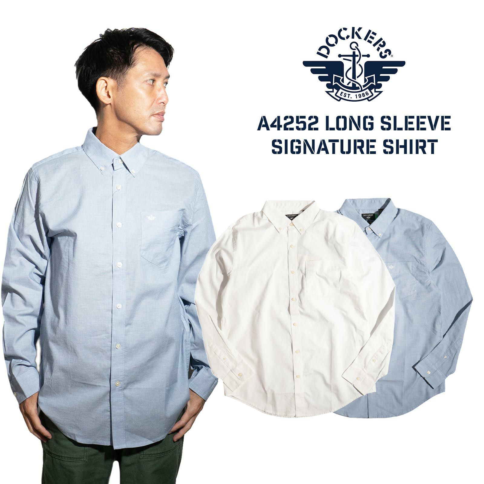 ドッカーズDOCKERSシグネチャーステインディフェンダーシャツクラシックフィット
