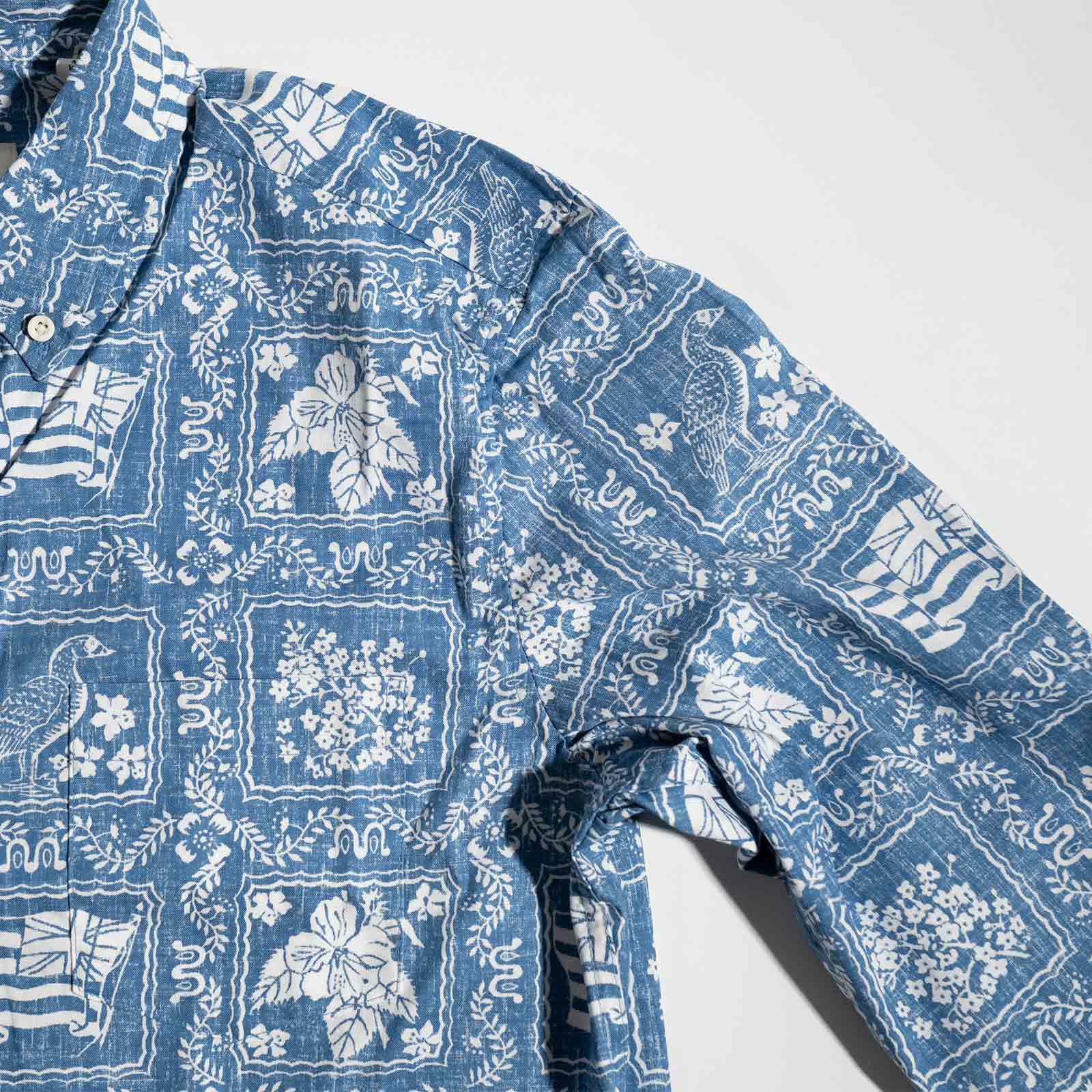 レインスプーナーREYNSPOONERラハイナセーラーロングスリーブシャツブルー