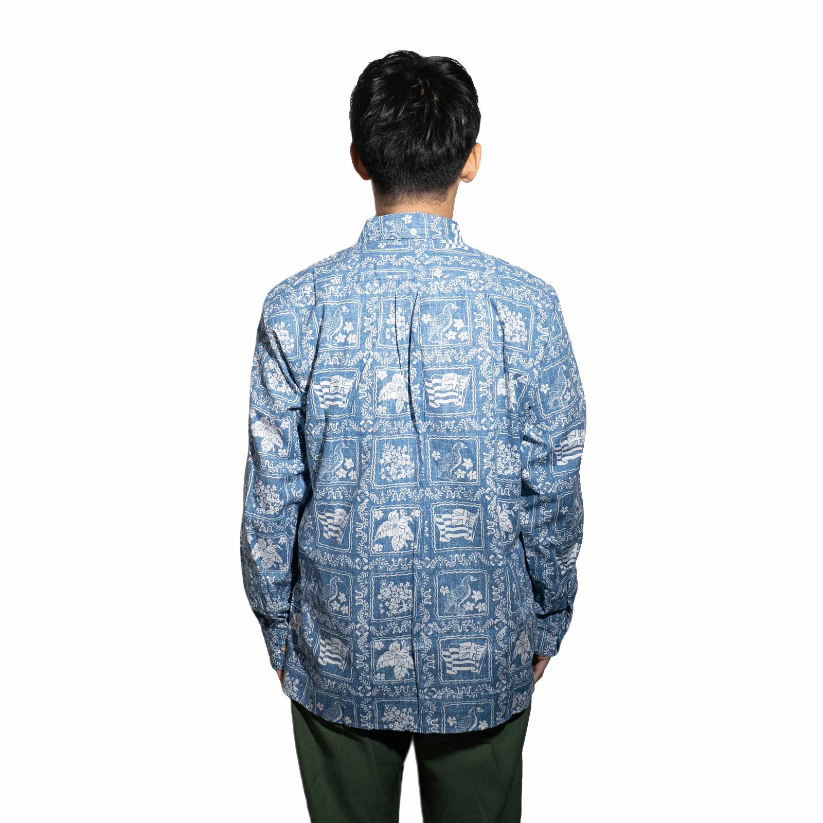 レインスプーナーREYNSPOONERラハイナセーラーロングスリーブシャツブルー