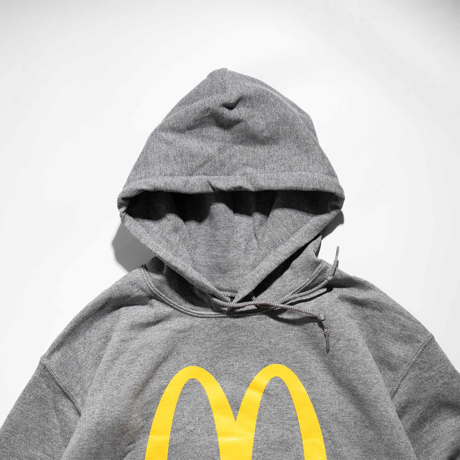 マクドナルドMcDonald’sアーチロゴバリューフーディーグレー