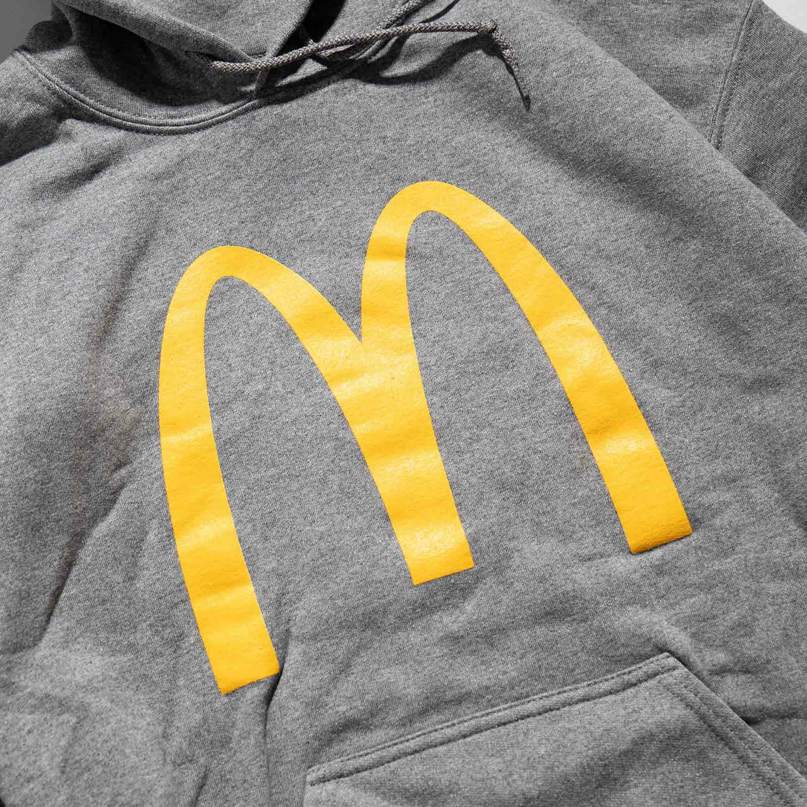 マクドナルドMcDonald’sアーチロゴバリューフーディーグレー