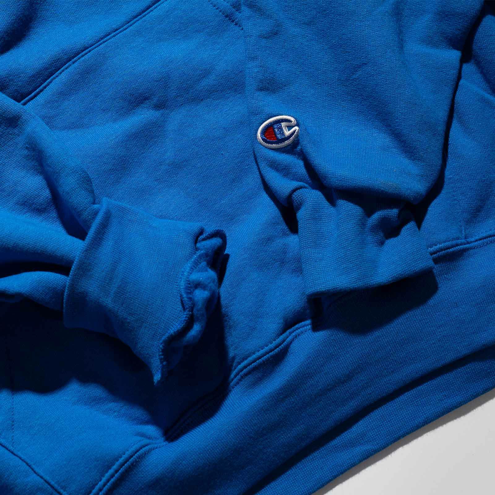 マクドナルドMcDonald’sアーチロゴチャンピオンボディスウェットシャツブルー