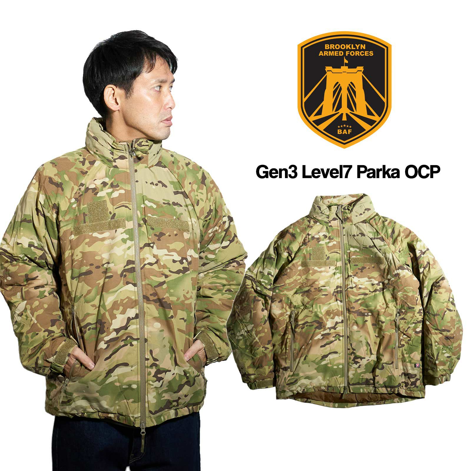 ブルックリンアームドフォースBROOKLYNARMEDFORCES(B.A.F.)ECWCSジェネレーション3レベル7プリマロフトジャケットOCP