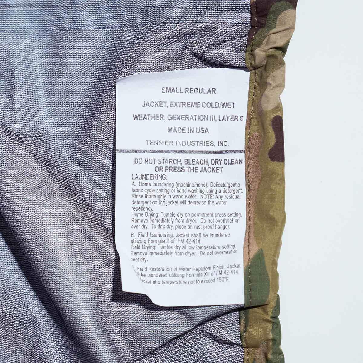 テニアーインダストリーズTennierIndustriesGEN3ECWCSレベル6ジャケットOCP