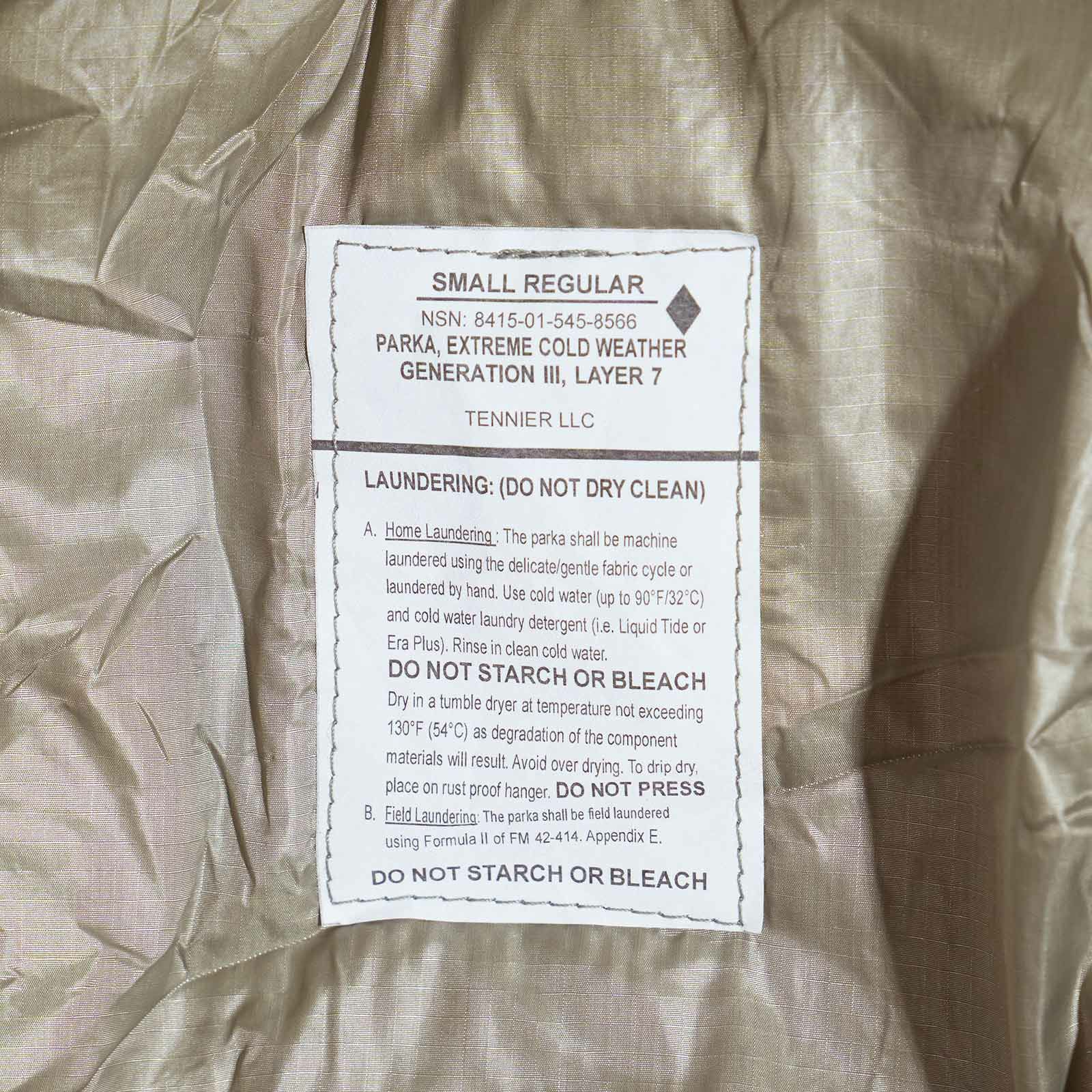 テニアーインダストリーズTennierIndustriesGEN3ECWCSレベル7パーカ