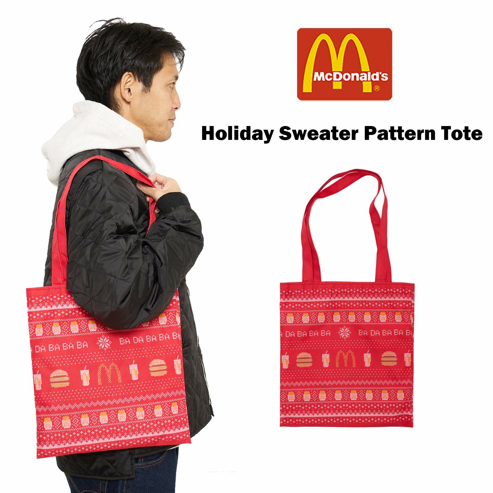 マクドナルドMcDonald’sホリデーセーターパターントートバッグ